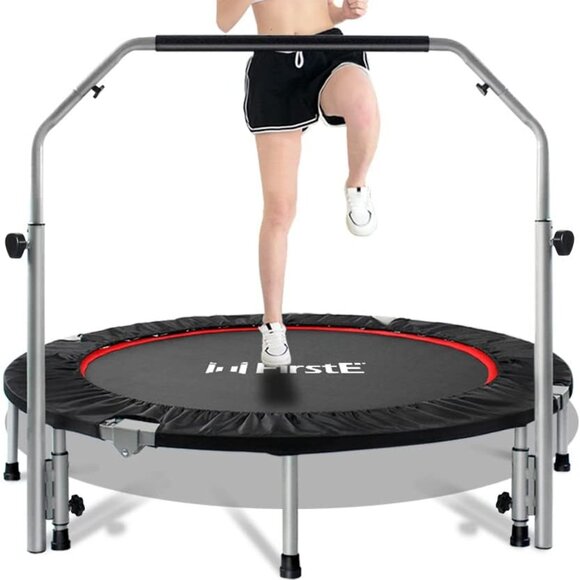 48 Inch Foldable Trampolines with Foam Handrails 4 Levels Adjustable Heights - Picture 1 of 8